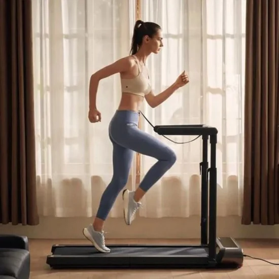 Kingsmith Foldable Treadmill R3 Hybrid + With Max. Speed 12Km/H, With Side Armrest - Black